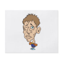 funny boxer caricature flyer