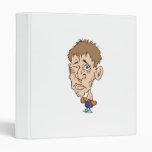 funny boxer caricature vinyl binder