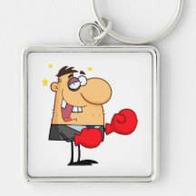 funny boxing beat up businessman keychains