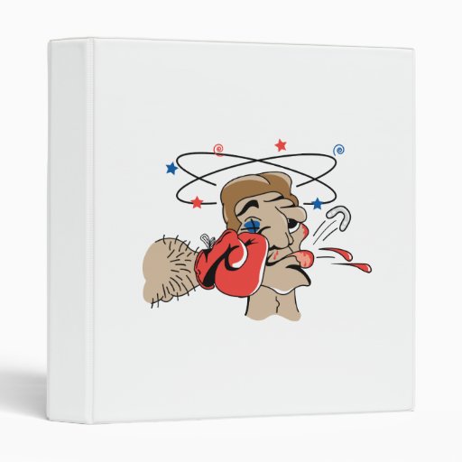funny boxing cartoon punched in the face binders