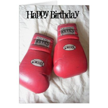 Funny Boxing Gloves Birthday Card