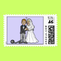 Funny Bride & Groom postage postage by wedding_tshirts Funny Bride & Groom postage postage
