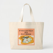 funny bridge player joke design canvas bags