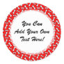 Funny Bright Red Dog Bone Pattern for Dog Lovers Round Stickers