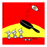 Funny Bright Red Gymnast Egg Cartoon posters