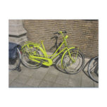 Funny Bright Yellow Bicycle Postcard