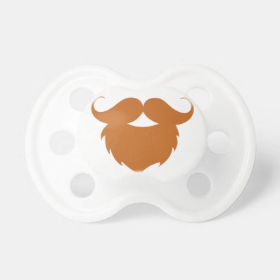 Funny Brown Mustache BooginHead Pacifier