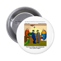 Funny Bugged Police HQ Gifts Tees Mugs Etc. Button