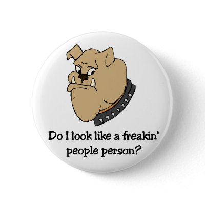 Funny bulldog button
