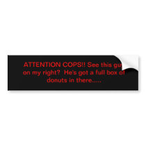 Funny bumper sticker