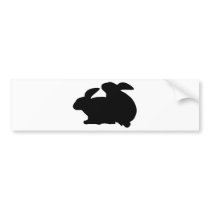funny bunnies icon bumper sticker