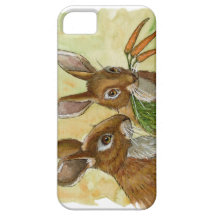 funny bunnies-little gift for you by schukina 529 iPhone 5 cover