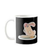 funny bunny and carrot coffee mug