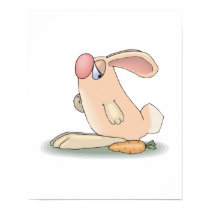 funny bunny and carrot posters