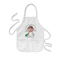 Funny Bunny Rabbit Photo Face Template Apron