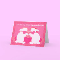 Funny bunny valentine cards