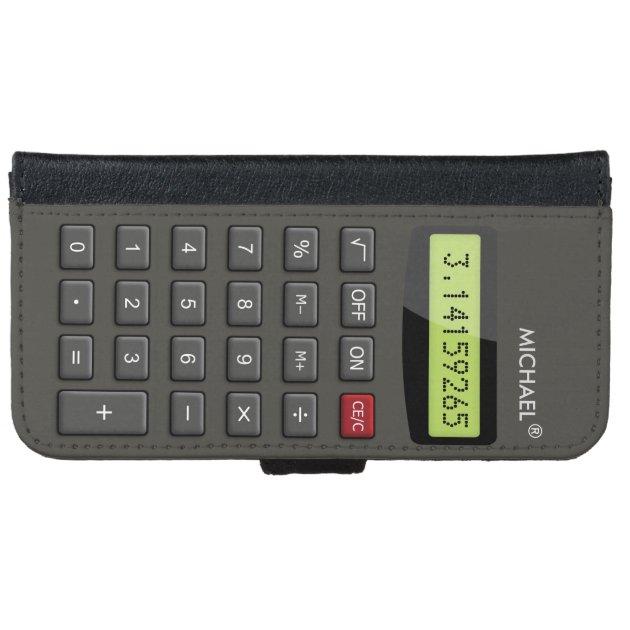 Funny Calculator Computer Math Techno Geek iPhone 6 Wallet Case-4