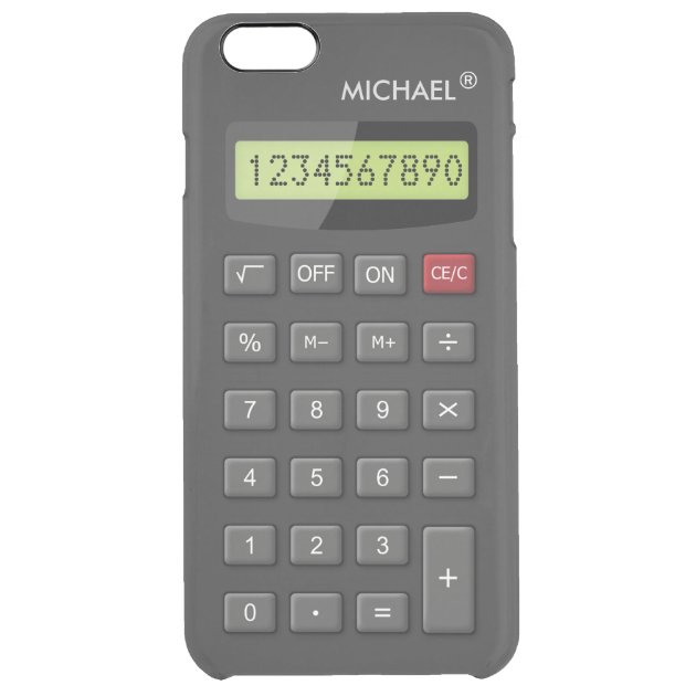 Funny Calculator Pattern Personalized Geeky Uncommon Clearlyâ„¢ Deflector iPhone 6 Plus Case