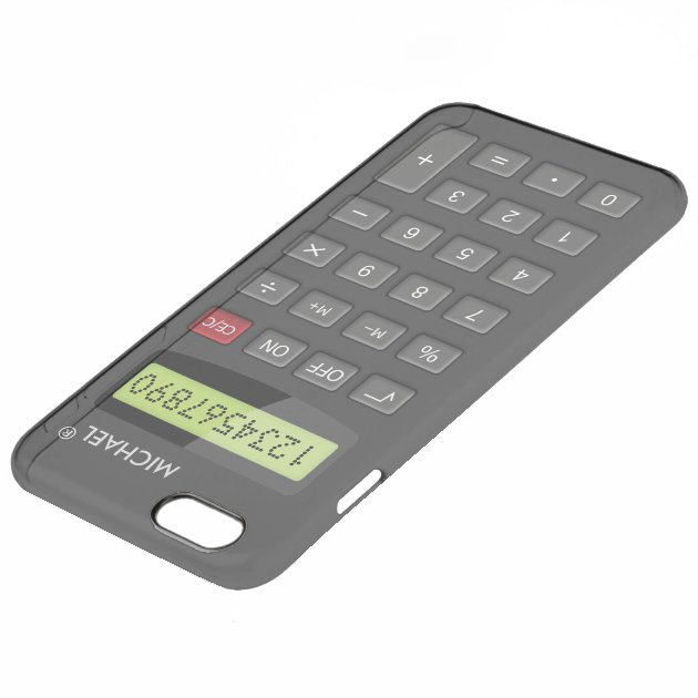 Funny Calculator Pattern Personalized Geeky Uncommon Clearlyâ„¢ Deflector iPhone 6 Plus Case-3