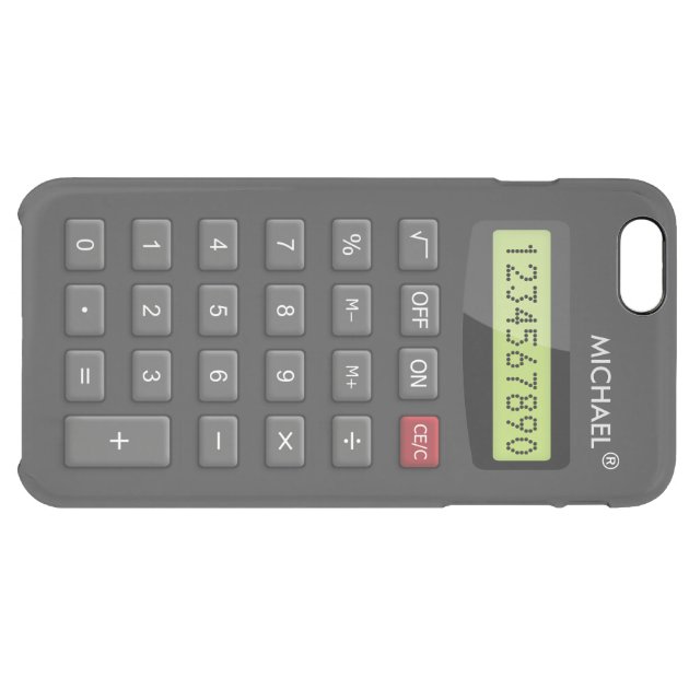 Funny Calculator Pattern Personalized Geeky Uncommon Clearlyâ„¢ Deflector iPhone 6 Plus Case-5
