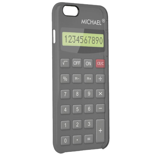 Funny Calculator Pattern Personalized Geeky Uncommon Clearlyâ„¢ Deflector iPhone 6 Plus Case-2