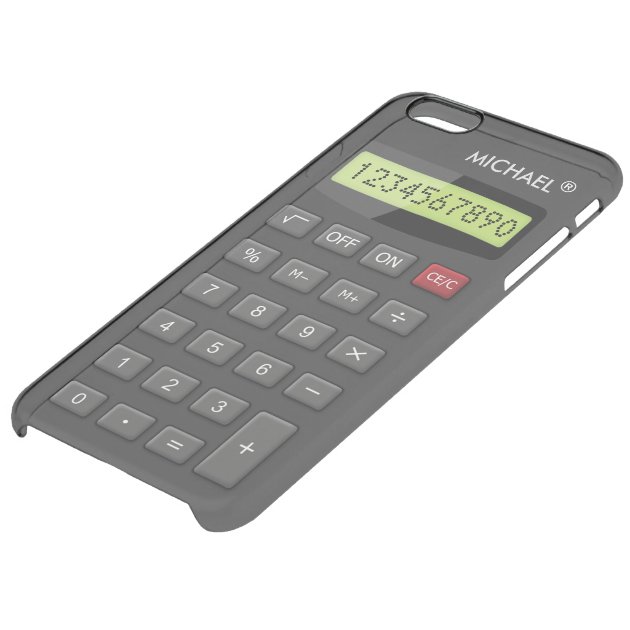 Funny Calculator Pattern Personalized Geeky Uncommon Clearlyâ„¢ Deflector iPhone 6 Plus Case-4