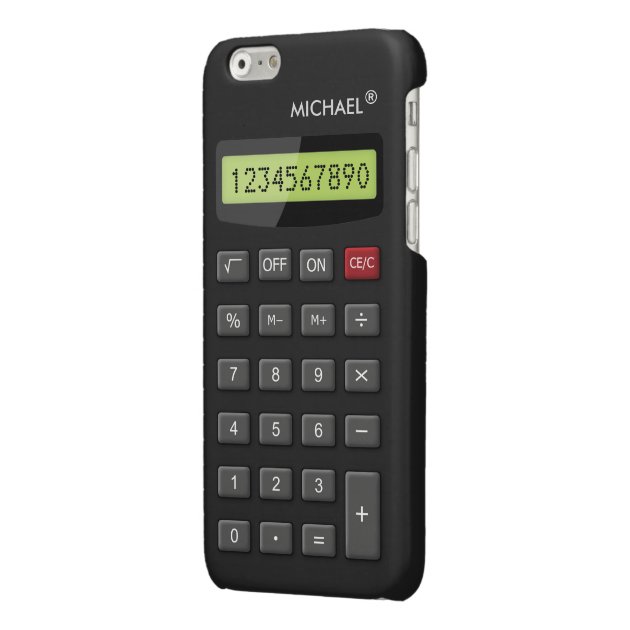 Funny Calculator Personalized Geeky Glossy iPhone 6 Case