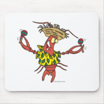 funny calypso lobster mouse pad