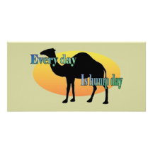 Funny Camel "Every Day is Hump Day" Photo Card Template