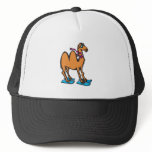 funny camel on skis trucker hat