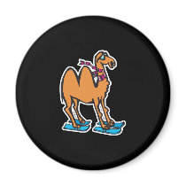 funny camel on skis fridge magnets