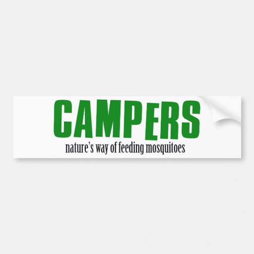 Funny camping designs bumper sticker Zazzle