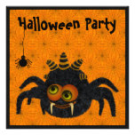 Funny Candy Corn Spider & Cobwebs Halloween Party Announcement