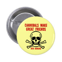 Funny cannibals pinback button