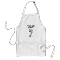 Funny carbon footprint aprons