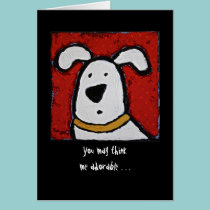 Funny card with dog and angels cards