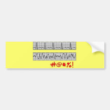 Funny Cardiac Rhythm Strip Gifts Bumper Sticker