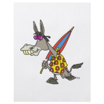 funny cartoon beach donkey flyers