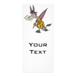 funny cartoon beach donkey rack card design