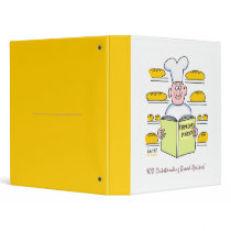 Funny Cartoon Bread Recipe Binder Christmas Gift