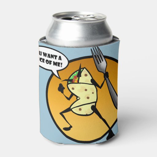 FUNNY CARTOON BURRITO CAN COOLER Zazzle