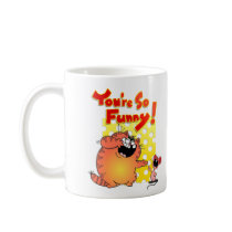 Funny Cartoon Cat and Mouse / Cartoon Mouse mugs