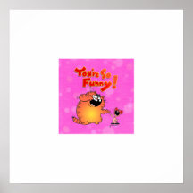 Funny Cartoon Cat and Mouse Posters
