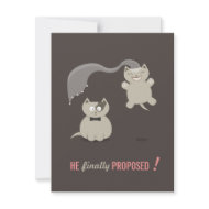 Funny Cartoon Cats - Save the Date invitation invitation