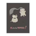 Funny Cartoon Cats - Save the Date postcard