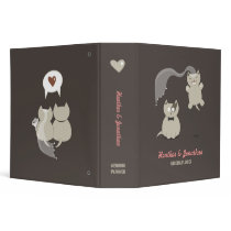 Funny Cartoon Cats - wedding planner binder