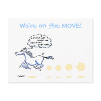 Funny Cartoon Change of Address Postcard postcard