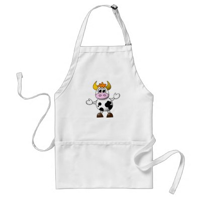 Funny Cartoon Cow aprons