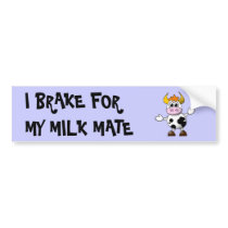 Funny Cartoon Cow Bumper Stickers