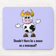Funny Cartoon Cow Mouse Pad